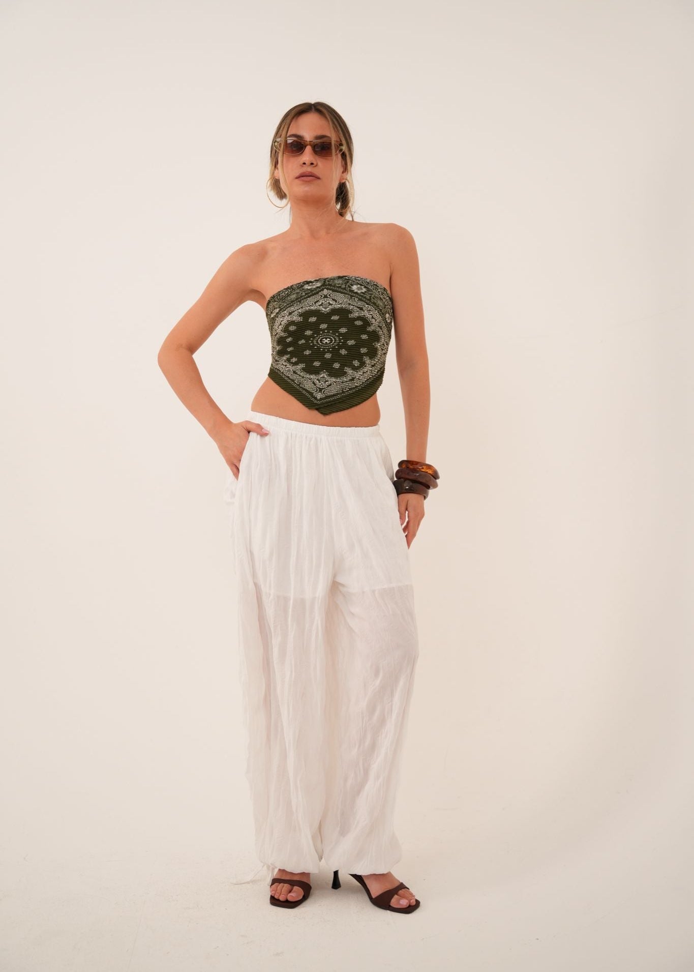 טופ בנדנה - ירוק